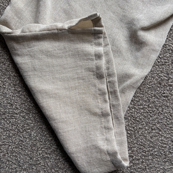 Fridaze Linen Pants Redefined Linen Beige Elastic Waist Women’s Wide Leg | Sz 0X - Picture 5 of 16